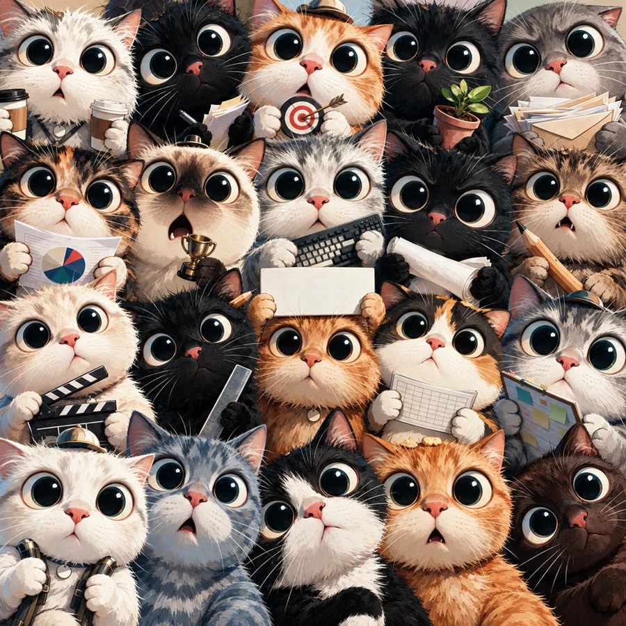 Cool Agents’ original Meowww pack artwork, featuring expressive cat avatars.